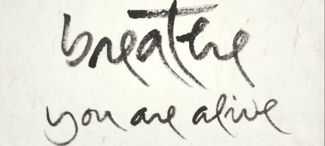 Breathe you are alive